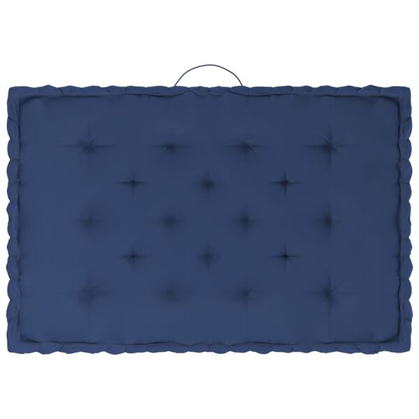 vidaXL pale&scaron;u dīvānu spilveni, 5 gab., tum&scaron;i zila kokvilna