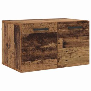 vidaXL Sienā piestiprināms skapis Vecs koks 60 x 36,5 x 35 cm