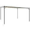 vidaXL nojume, bē&scaron;a, 4x4 m, 180 g/m&sup2;, audums un tērauds