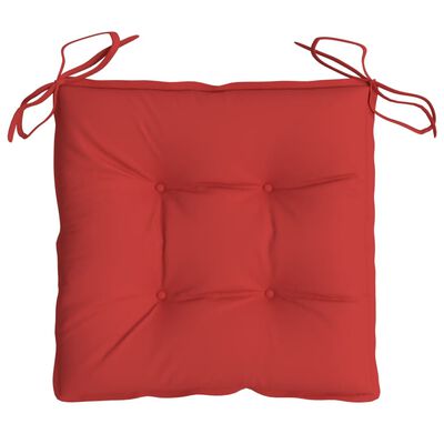 vidaXL dārza krēslu spilveni, 4 gab., sarkani, 50x50x7 cm, audums