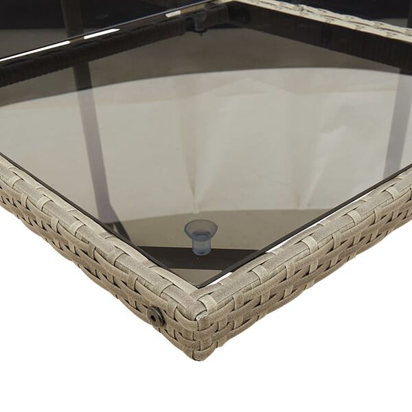 vidaXL 15-daļīgs dārza mēbeļu komplekts ar matračiem, PE rotangpalma