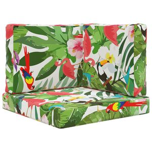 vidaXL Āra dīvāna spilvens 3 pcs krāsains Poliesters