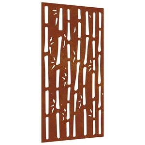 vidaXL dārza sienas rotājums, 105x55 cm, tērauds, rūsas efekts