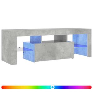 vidaXL TV galdiņ&scaron; ar LED lampiņām, 120x35x40 cm, betona pelēks