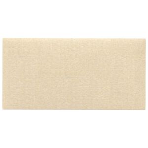 vidaXL Sienas galvgals 12 gab. 60 x 30 cm Krēmkrāsa audums