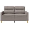 vidaXL divvietīgs dīvāns, pelēkbrūns audums, 120 cm