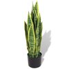 vidaXL mākslīgais augs, sansevjēra ar podiņu, 65 cm, zaļa