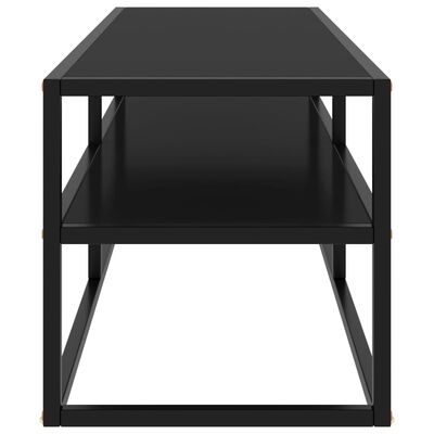 vidaXL TV galdiņš, melns, 120x40x40 cm, stikls