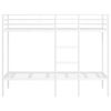 vidaXL Divstāvu gulta bez matrača Balts 90x200 cm Tērauds