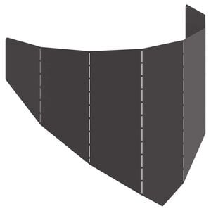 vidaXL Zāliena Apmale 100 x 45 cm Tērauds Melns