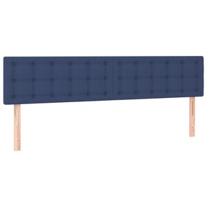 vidaXL gultas galvgaļi, zils, 180x5x78/88 cm, audums