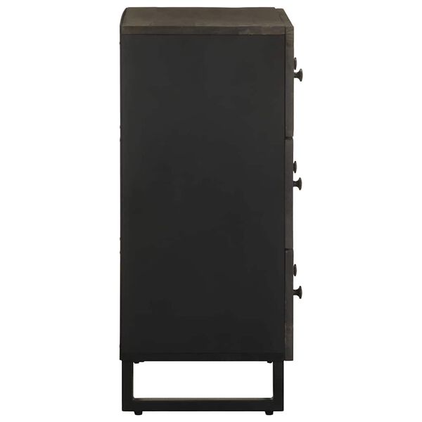 vidaXL kumode, melns, 60x33x75 cm, mango masīvkoks