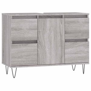 vidaXL vannasistabas skapītis, pelēks, 80x33x60 cm, inženierijas koks