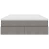 vidaXL Gulta ar uzglabā&scaron;anas vietu un matraci Pelēkbrūna 140 x 200 cm