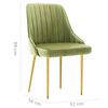 vidaXL virtuves krēsli, 6 gab., gai&scaron;i zaļ&scaron; samts