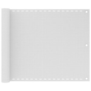 vidaXL balkona aizslietnis, 75x300 cm, balts HDPE