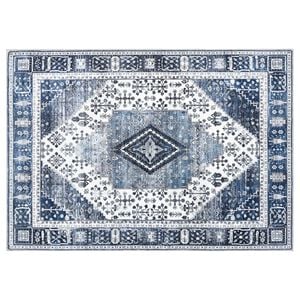 vidaXL Paklājs ORIZ Tum&scaron;i zils 140 x 200 cm 100% poliesters