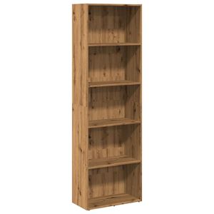 vidaXL grāmatu plaukts, koka krāsa, 60x30x189 cm, inženierijas koks
