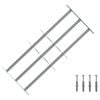 vidaXL Logu režģi 700-1050 mm Cinkots tērauds Sudraba