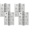 vidaXL Eņģe 4 gab. 100 x 78 x 13 mm Sudraba Tērauds