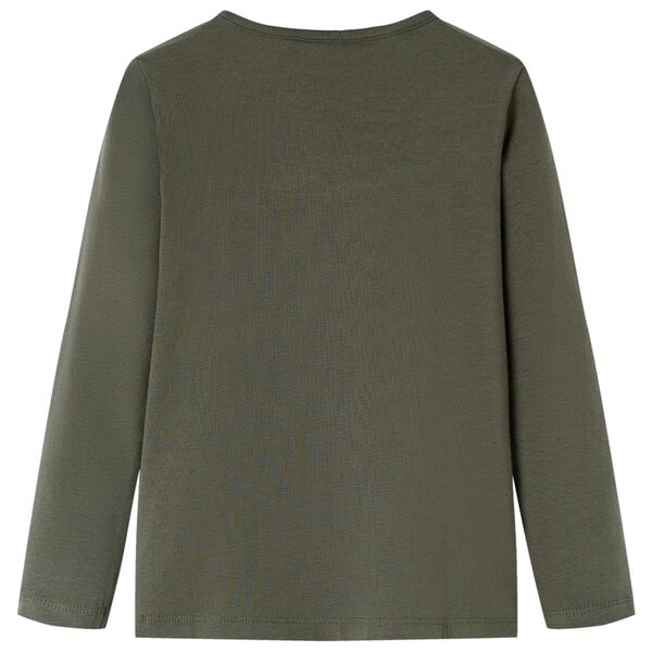 Bērnu krekls ar garām piedurknēm, haki, 116