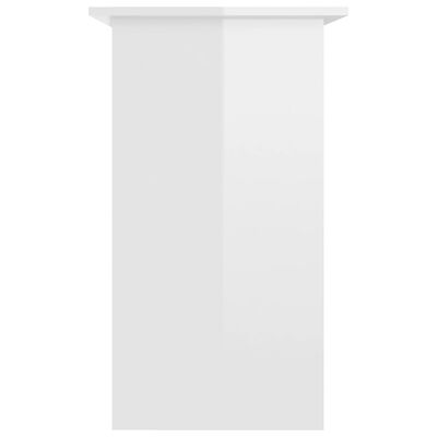 vidaXL rakstāmgalds, spīdīgi balts, 80x45x74 cm, skaidu plāksne