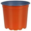 vidaXL Apaļais puķu pods 100 gab. Sarkanbrūns &Oslash; 15 x 13 cm Plastmasa