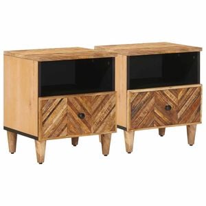 vidaXL Naktsgaldiņ&scaron; 2 pcs Brūna 50 x 33 x 60 cm Cieta mango koksne
