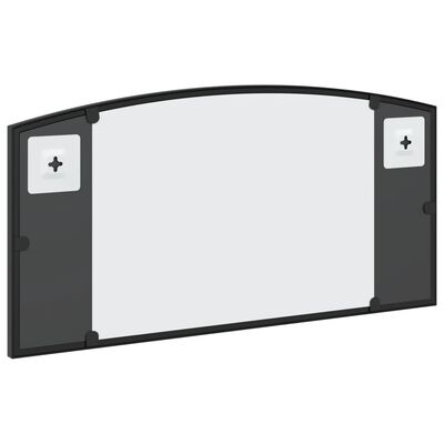 vidaXL sienas spogulis, melns, 60x30 cm, dzelzs