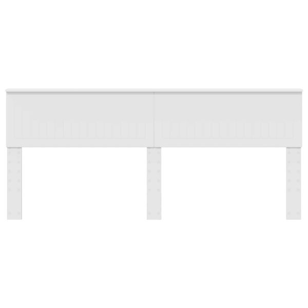 vidaXL Galvgalis Spīdīga Balta 200 cm Inženierijas koks