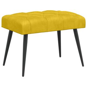 vidaXL Sols ar pogām Dzeltena 60 x 40 x 45 cm Samts
