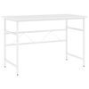 vidaXL datorgalds, balts, 105x55x72 cm, MDF un metāls