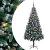 vidaXL Mākslīgā Ziemassvētku eglīte su 300 LED ar statīvu Zaļa 210 cm