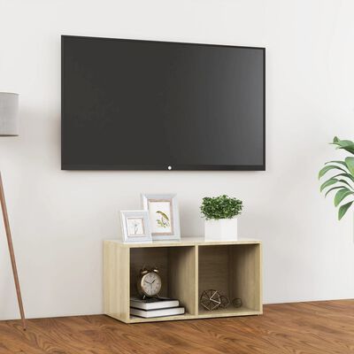 vidaXL TV plaukts, 72x35x36,5 cm, ozolkoka krāsa, skaidu plāksne