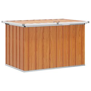 vidaXL Āra uzglabā&scaron;anas kaste koka 109 x 67 x 65 cm Cinkota tērauda