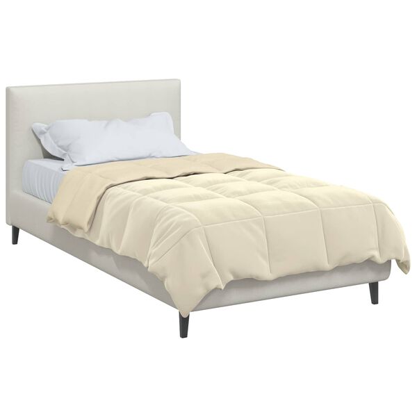 vidaXL Pilnas gada sega Tiltiņ&scaron; Krēmkrāsa 140 x 200 cm Mikro&scaron;ķiedra