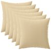 vidaXL Spilvenu pārvalks 6 pcs HEERLEN Bē&scaron;a 30 x 30 cm Poliesters