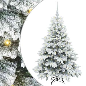 vidaXL Mākslīgā Ziemassvētku eglīte su 150 LED Balts 120 cm PE un PVC