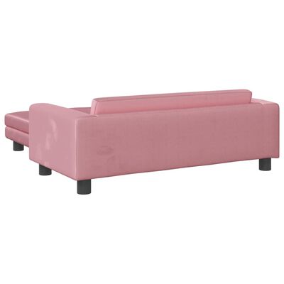 vidaXL suņa gulta ar pagarinājumu, rozā, 100x50x30 cm, samts