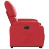 vidaXL atpūtas krēsls, paceļams, atgāžams, sarkana mākslīgā āda
