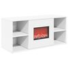 vidaXL Elektriskais kamīns Balts 100 x 37 x 45,5 cm Inženierijas koks