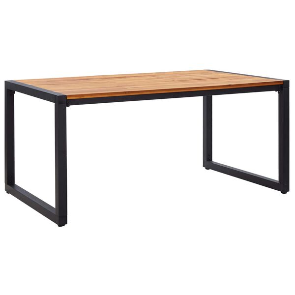 vidaXL 5-daļīgs dārza mēbeļu komplekts, melns