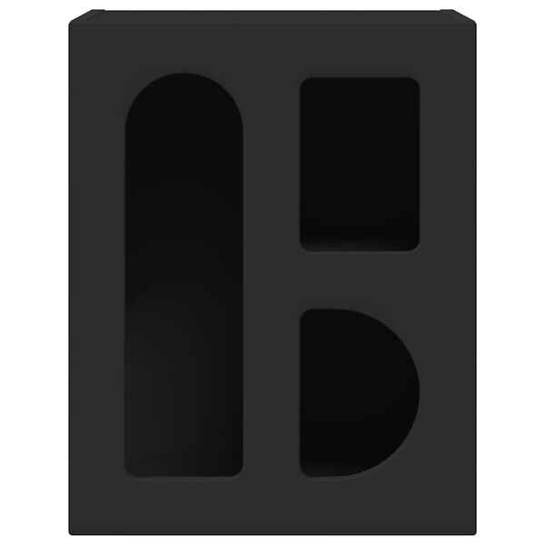 vidaXL Naktsgaldiņ&scaron; Melna 40 x 35 x 50 cm Inženierijas koks