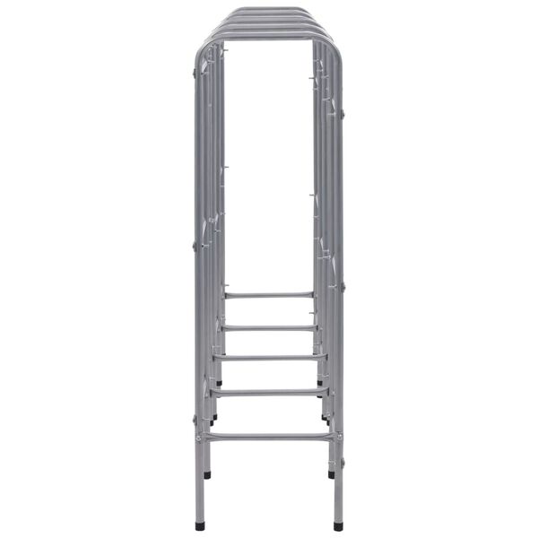 vidaXL uzglabā&scaron;anas plaukts 12 kastēm, sudraba krāsa, 190x33x116 cm