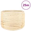 vidaXL virve, 20 mm, 25 m, 100% sizals
