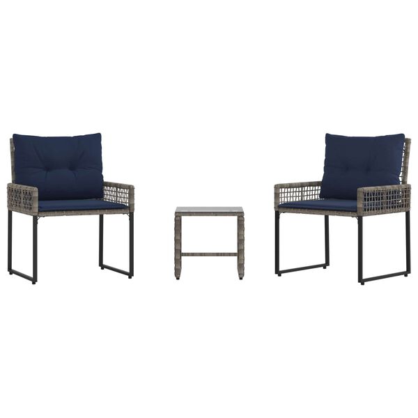 vidaXL Āra mēbeļu komplekts ar spilvenu tērauds