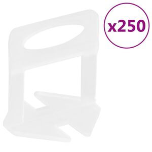 vidaXL flīžu izlīdzinā&scaron;anas klip&scaron;i, 250 gab., 1 mm