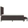 vidaXL Kastītes atsperu gulta Tum&scaron;i brūna 160 x 200 cm audums