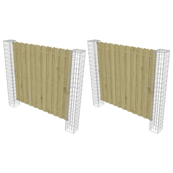 vidaXL Žoga āķis 2 pcs Sudraba 20 x 20 x 190 cm Metāla
