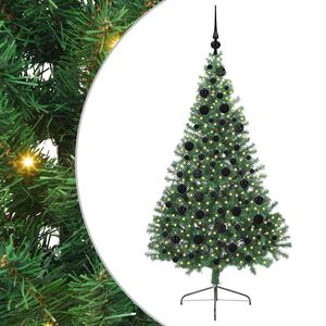 vidaXL Mākslīgais LED Ziemassvētku eglīte su 300 LED Zaļa 180 cm PVC